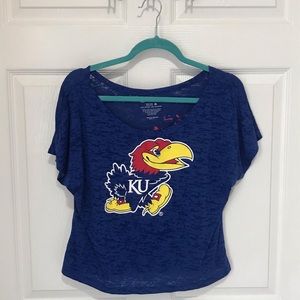 KU Blue Crop T-Shirt